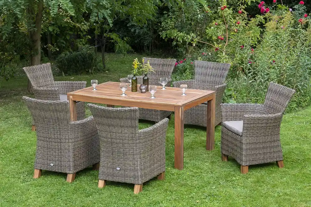 Direkt Vom Hersteller YOURSOL by Merxx Gartenmöbel Set Toskana 6 Personen mit Ausziehtisch 150 - 200 cm, Holztisch