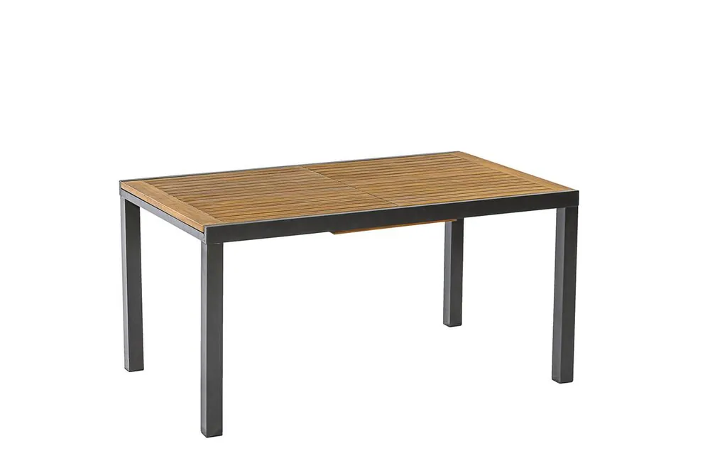 YOURSOL Ausziehtisch Tilos 150 - 200 x 90 cm, Aluminium, Akazienholz, Gartentisch ausziehbar Markenprodukt