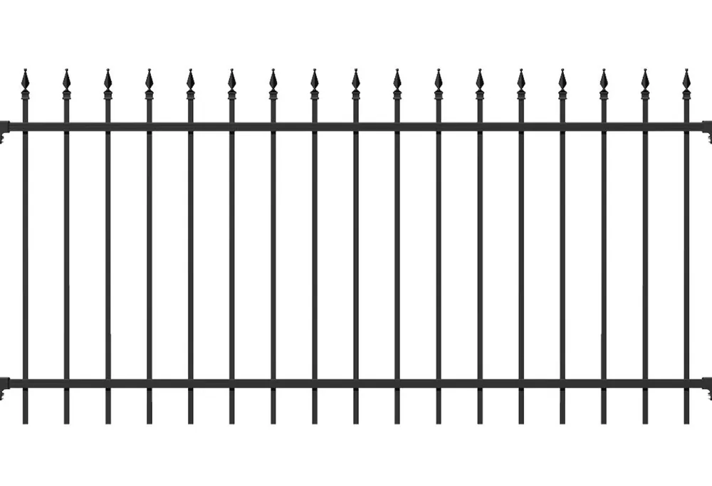 Alberts Zaunfeld Chaussee in Anthrazit + Schwarz, 100 oder 120 cm Höhe, Lichte Breite 2 m, Aluminium Garantierte Lieferung