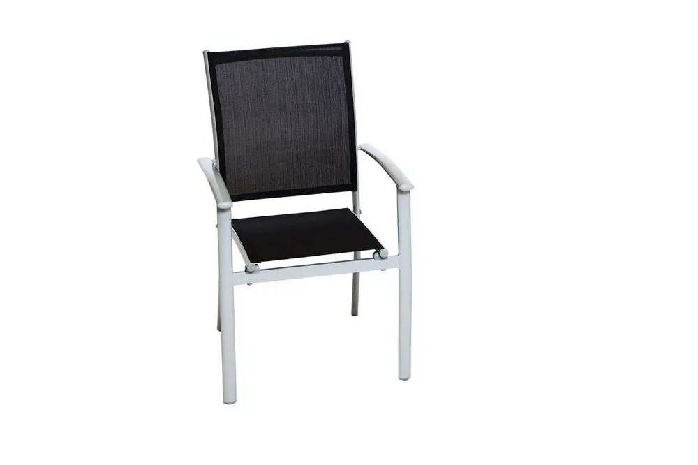 Super-Preis YOURSOL by Merxx 2er-Set Gartenstühle Milano in Schwarz oder Taupe, Aluminium, Textil, Stapelstühle