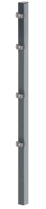 Finale Aktion Alberts Zaunpfosten mit innenliegender Klemmlasche und Zubehör, Bohrabstand 400 mm, anthrazit