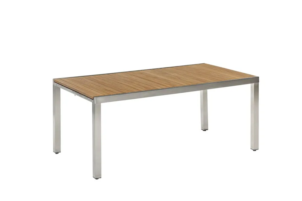 YOURSOL Ausziehtisch Keros 180 - 240 x 100 cm, Edelstahl, Akazienholz, Gartentisch ausziehbar Direktkauf