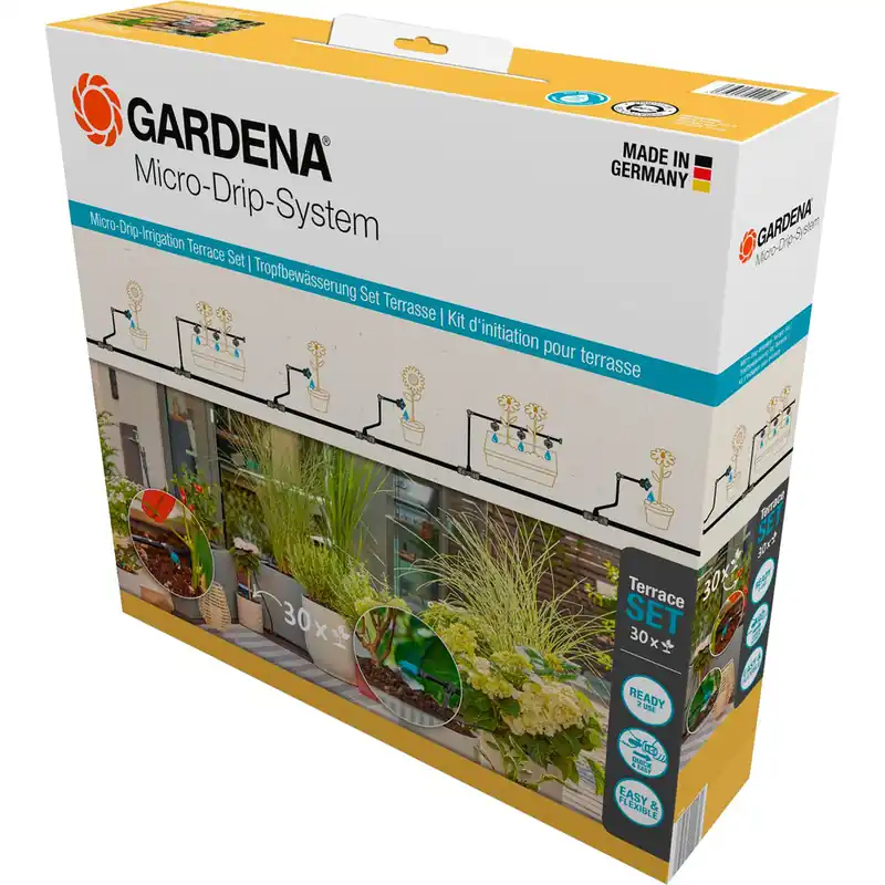 Heißes Angebot GARDENA Micro-Drip Tropfbewässerung Set, Terrasse, für 30 Topfpflanzen, erweiterbar, inkl Basisgerät