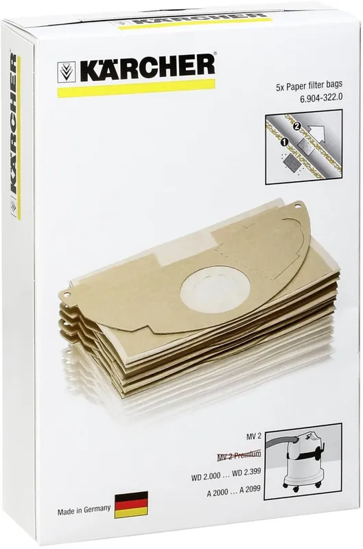 Kärcher Papierfiltertüten für WD/ MV und A Nur Für Kurze Zeit
