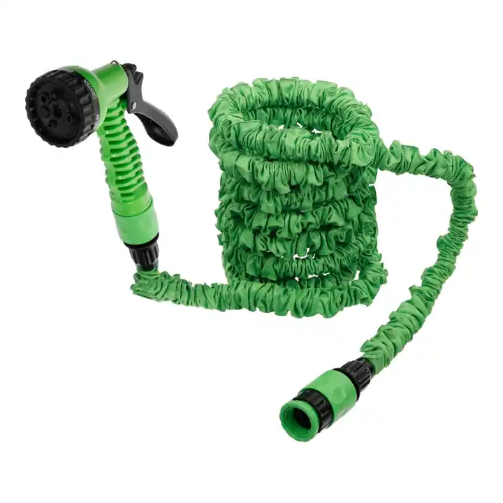 Direkt Vom Hersteller BGS Do it yourself Wasserschlauch 70903, Textil, flexibel, mit Garten-Handbrause mit 7 Funktionen, 3 - 10 m