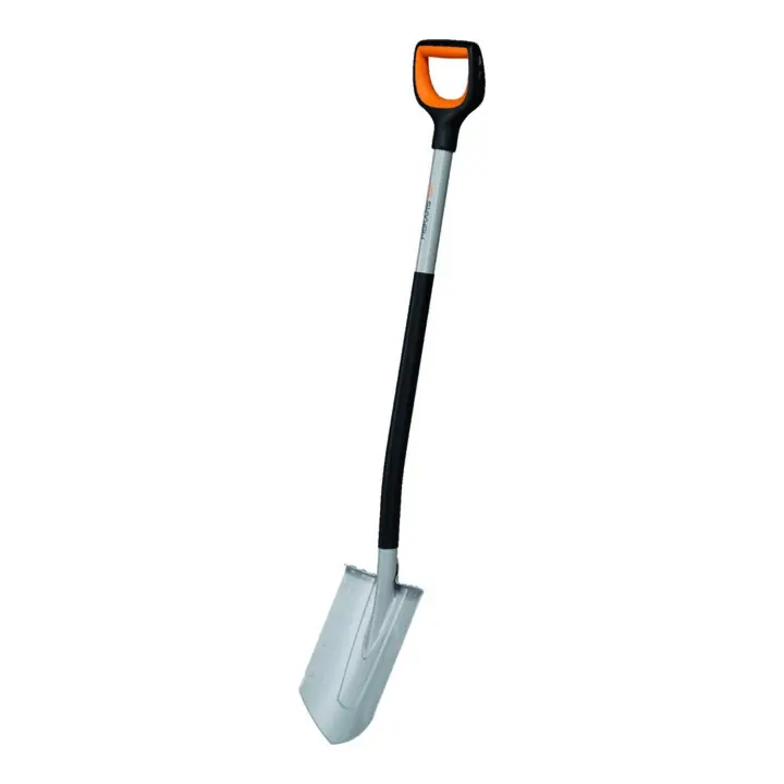 Ausverkauf Fiskars Gärtnerspaten spitz Xact