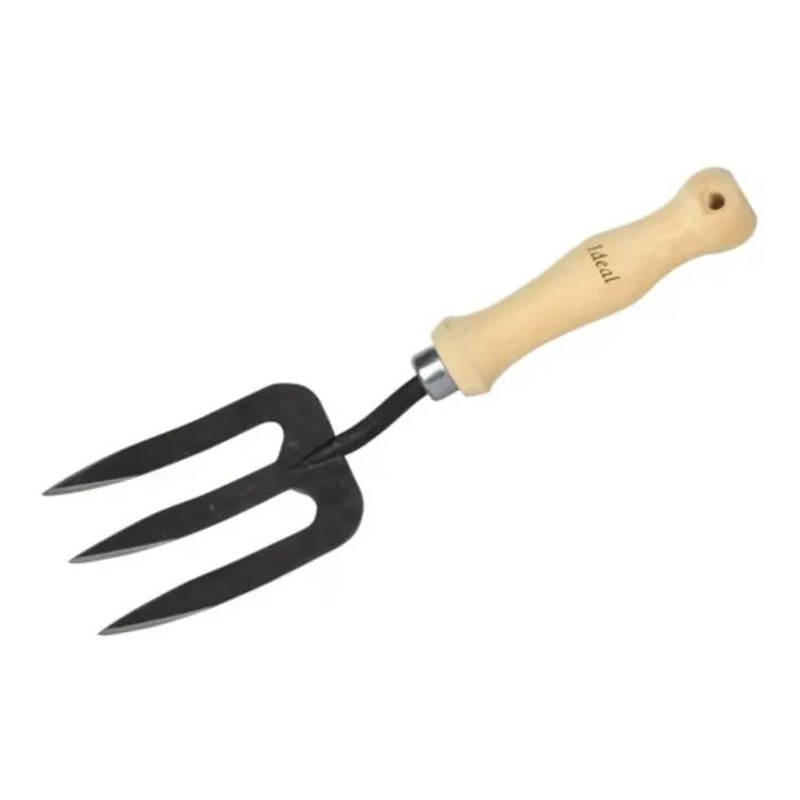 Expressversand Ideal Handgabel 3 Zinken Buchenstiel 15,5 cm