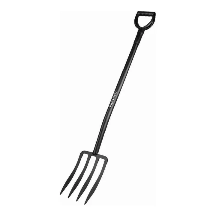 FREUND Spatengabel Ergoline Stahlstiel D-Griff schw. Schneller Versand