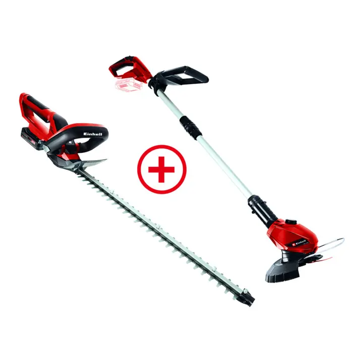 Einhell Akku-Heckenschere inkl. 2,5 Ah Starter-Kit + Akku-Rasentrimmer Wochenendangebot