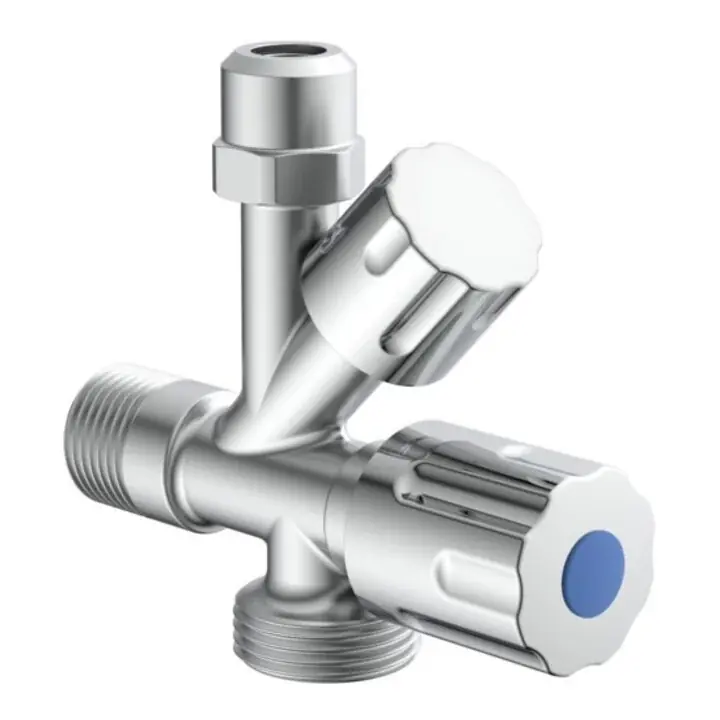 KIRCHHOFF Geräte-Eckventil, 1/2"AG , x 3/4"AG x 3/8"AG x 10 mmQ Sonderangebot