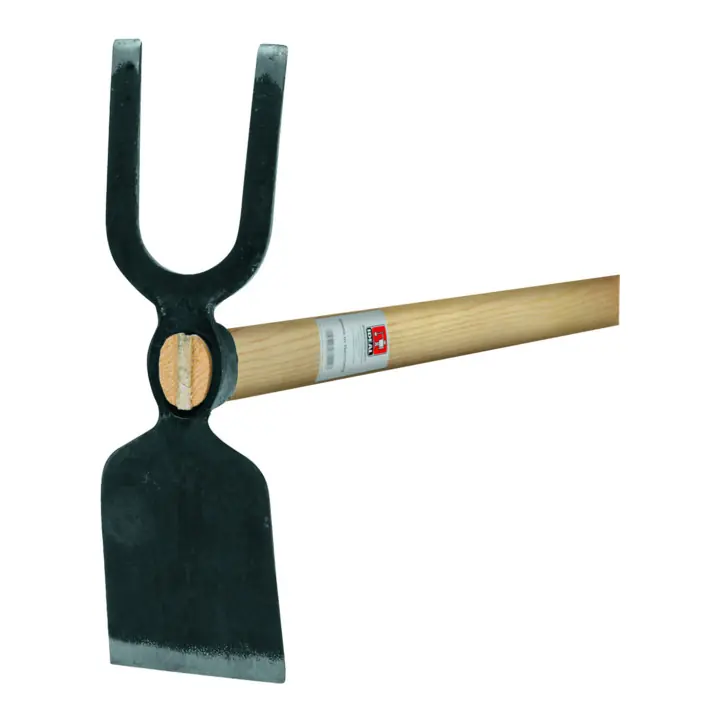 Idealspaten Gartenhacke mit Breitblatt 2 stumpfe Zinken + geschmiedet Bestpreis