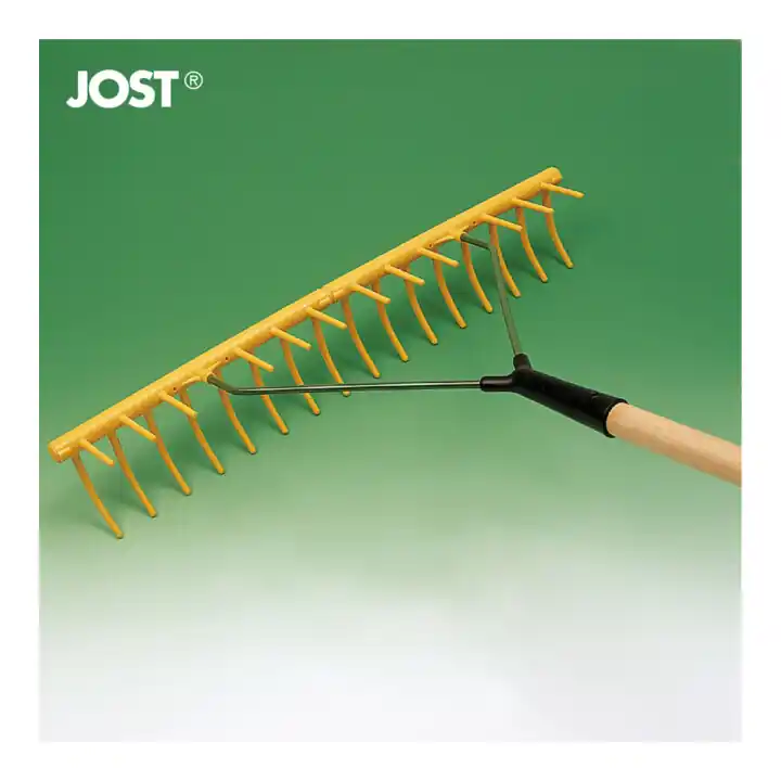 JOST Kunststoffrechen 16 gebogene Zinken zus. Querzinken Arbeitsbreite 64 cm Billig