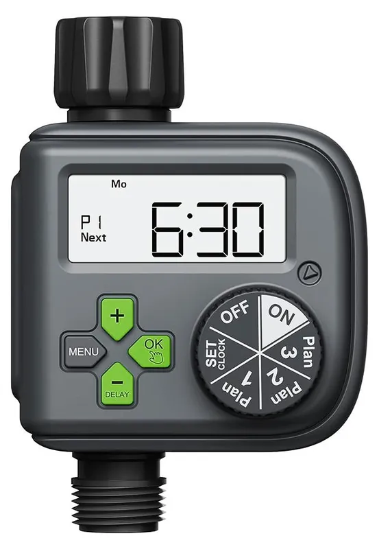Sonderaktion RainPoint Smarter Bewässerungscomputer, Automatische Gartenbewässerung mit LCD-Display, Regenverzögerung, Programmierbarer Bewässerungstimer