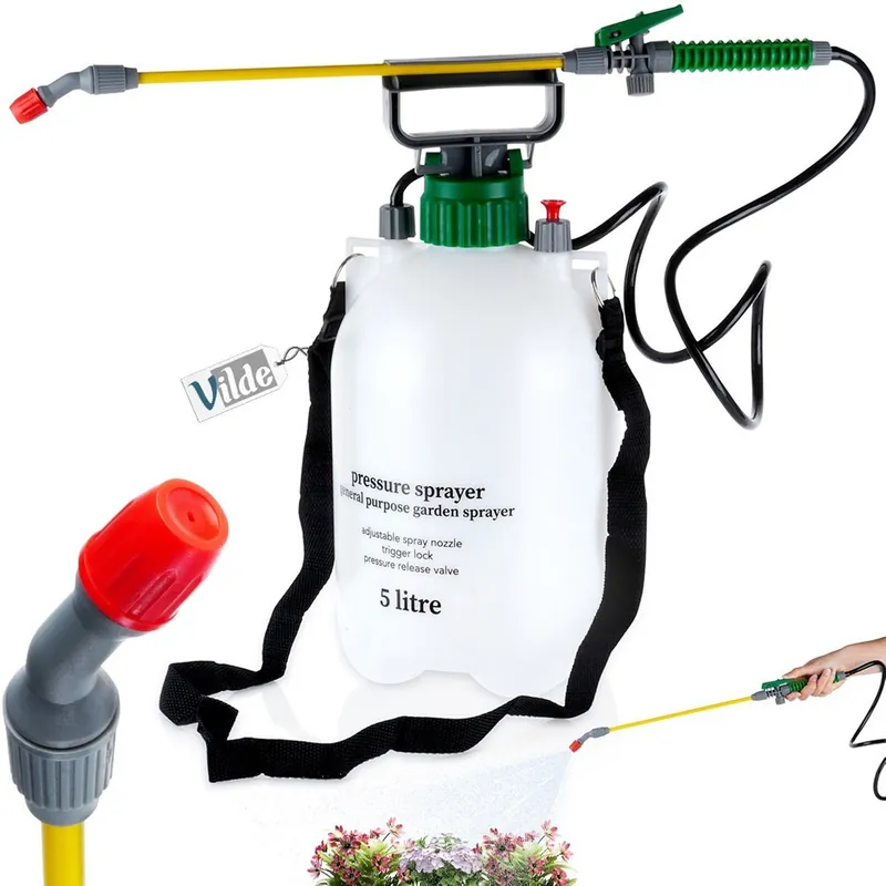 Vilde Pflanzensprüher Drucksprüher Zersträuber Gartenspritze handbetrieben 5 L Zertifiziert