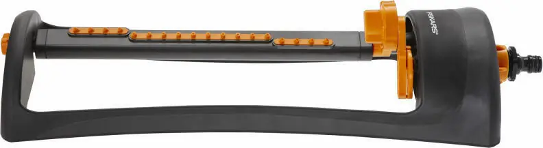 Fiskars Wassersparender Sprinkler, Schwarz, Orange Schneller Versand