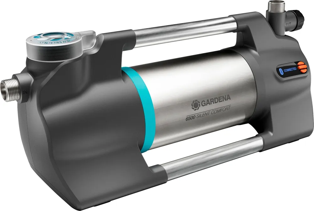 Aktuell Gardena 6500 SilentComfort, 1300 W, AC, 6 bar, 6500 l/h, IPX4, Edelstahl, Blau, Grau