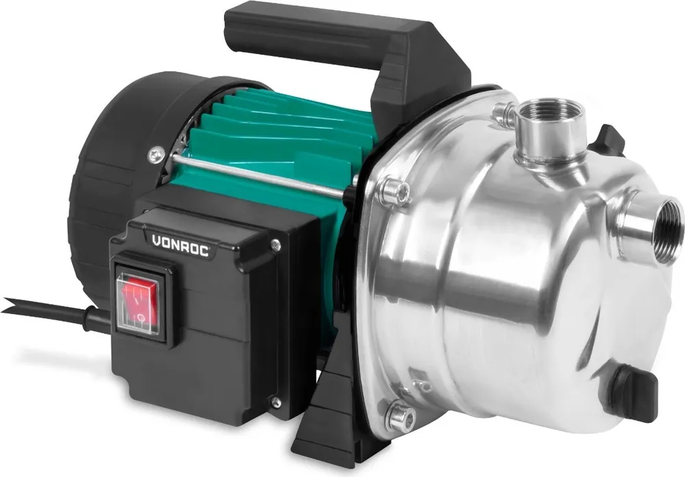 Vonroc Gartenpumpe selbstansaugend - Wasserpumpe 1000W, 3500l/h, 4,4bar Bestseller
