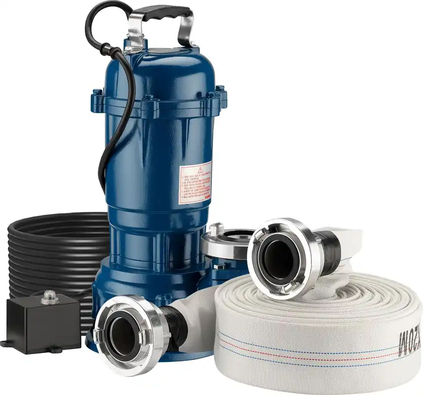 Top-Angebot Schmutzwasserpumpe 550 W Tauchpumpe mit 16.200 l/h Fördermenge inkl. 20 m Schlauch Pumpe