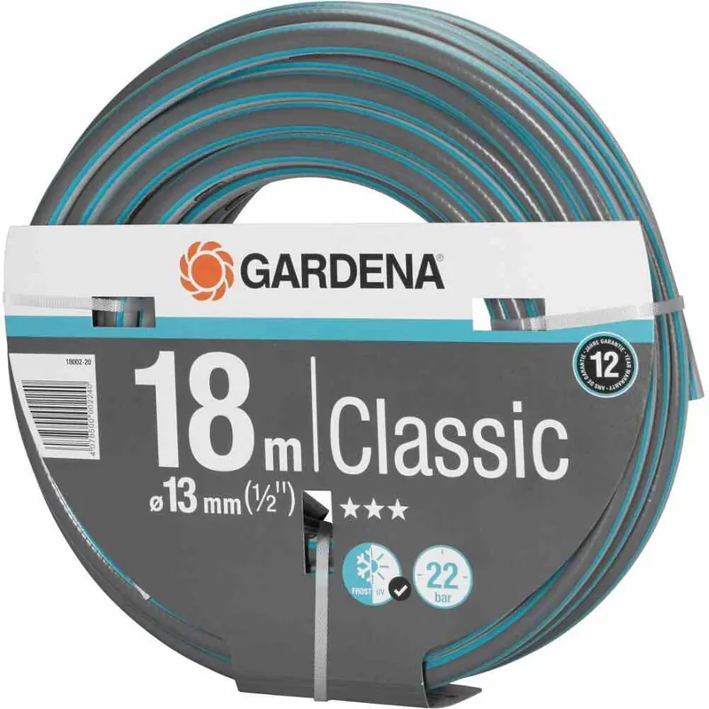 Aktuell Gardena 18002-20, 18 m, Schwarz, Grau, Orange, PVC, 22 bar, 1,3 cm