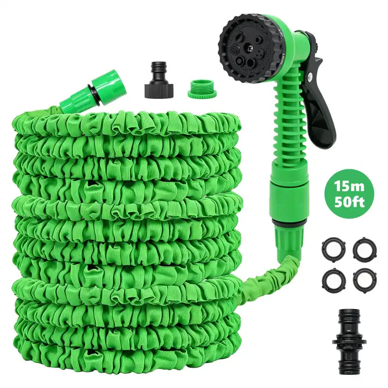 OZAVO Flexibler Gartenschlauch Wasserschlauch flexibel dehnbarer Flexischlauch 5m,für Garten, Hof und Autoreinigung Abverkauf