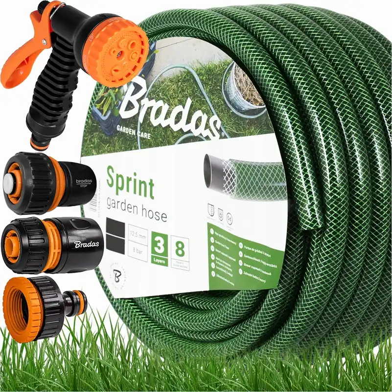 Günstig Bradas Set Gartenschlauch Sprint 1/2" 20m Pistole, Anschlüssen Grün