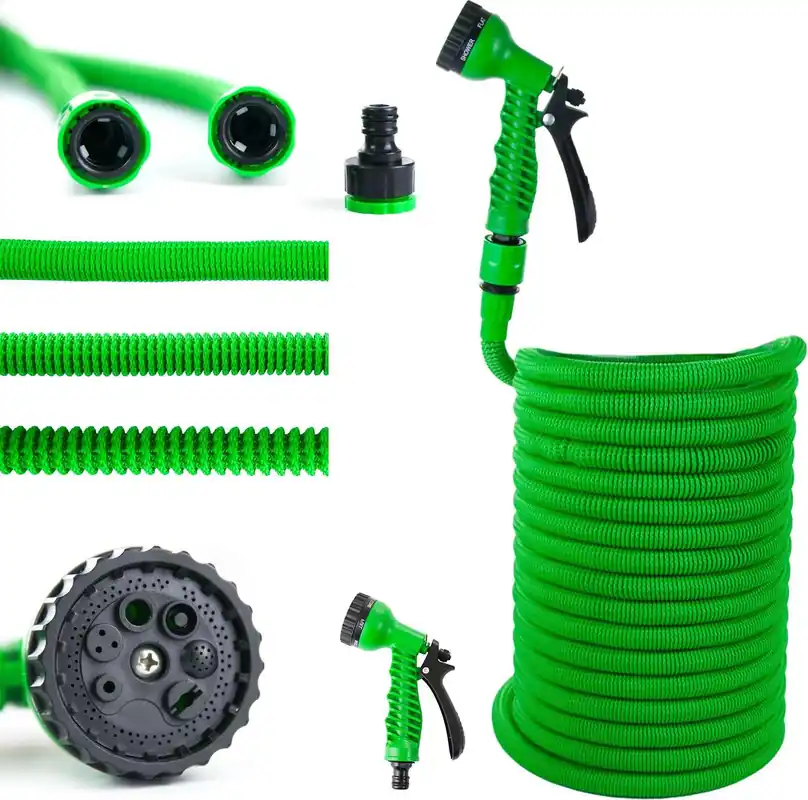 Rabatt Grafner Gartenschlauch flexibel Flexischlauch, 30 Meter, 4-fach Latexkern, 10-fach Soft-Multifunktionsbrause, massiver Mantel aus 2500D Mesh Polyester, KEIN PLATZEN, Schlauch dehnbar