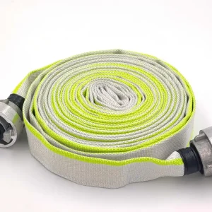 1 Zoll D-25 - 10 Meter Industrieschlauch Feuerwehrschlauch Bauschlauch Flachschlauch Schlauch mit Storz-Kupplung Preisknaller