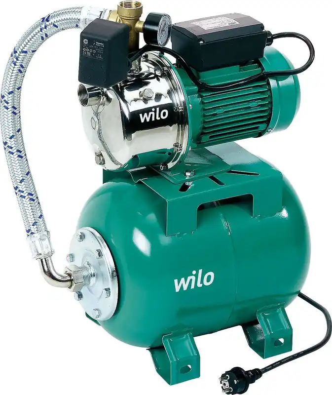 Rabatt Hauswasserwerk Wilo-Jet HWJ 20L 202 Hauswasserwerk selbstansaugend DN 25 (1"), 20-L Stahlbehälter