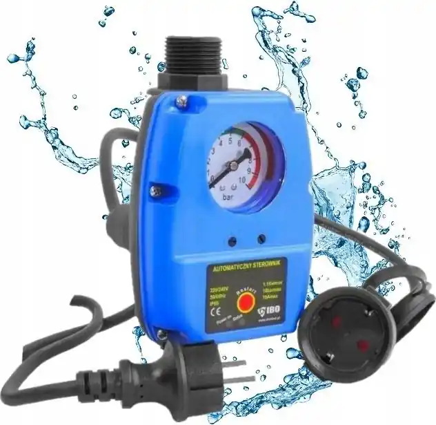 IBO, Druckschalter PC-59 - 220–240V - Schutz vor Trockenlauf - Manuelle Regulierung - Mit Manometer Nur Heute