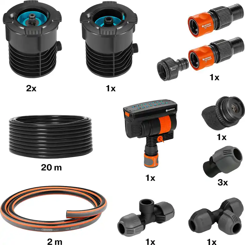 Saisonangebot Komplett-Set Pipeline mit Viereckregner