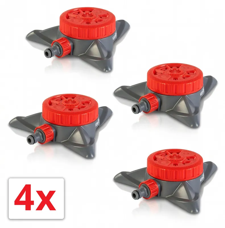 Heißes Angebot Grafner® 4er Set Kreis- Rasensprenger RS10821 8 Sprüh-Funktionen