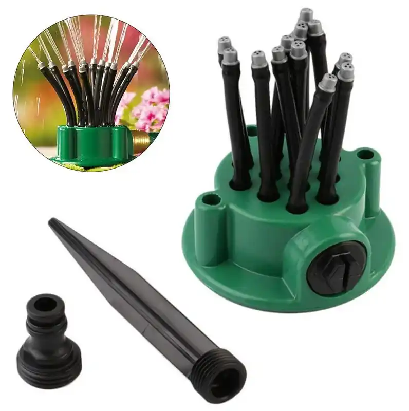 Günstig 360° Automatischer Garten Sprinkler Rasensprenger Bewässerungssystem Rotierender Gartenregner Effiziente Bewässerung