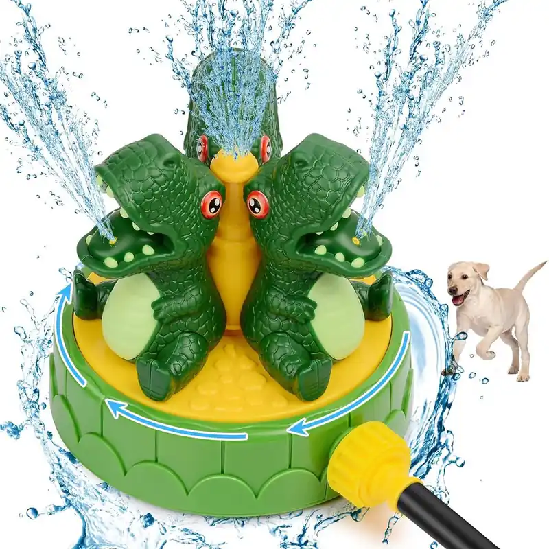 Rasensprenger Kinder Dinosaurier, Wasserspielzeug Garten, Sprinkler Outdoor Spielzeug, 3m Sprühweite, einfacher Schlauchanschluss, Sommer Geschenk Direkt Vom Hersteller