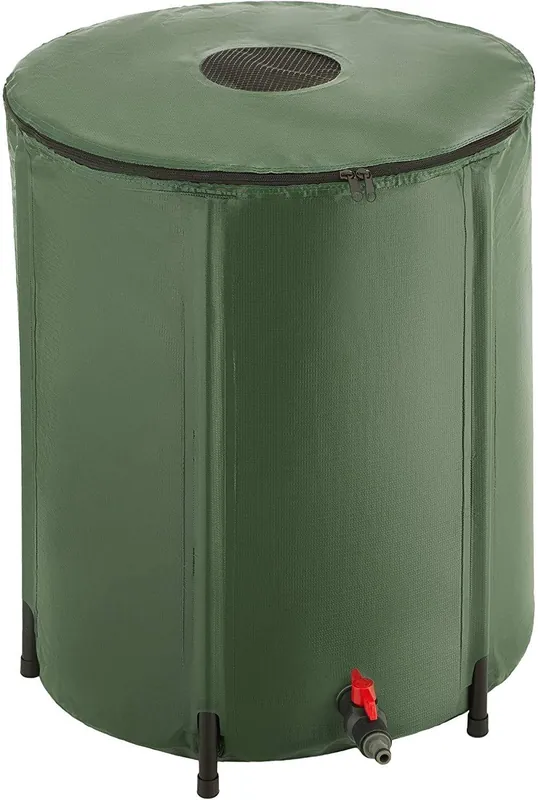 Bc-elec - BS400009 Regentonne 250L 60x88cm Regenwassertank Wassertank Regenwasserfass Zisterne Tank mit Gartenschlauch Ausgang Saisonangebot