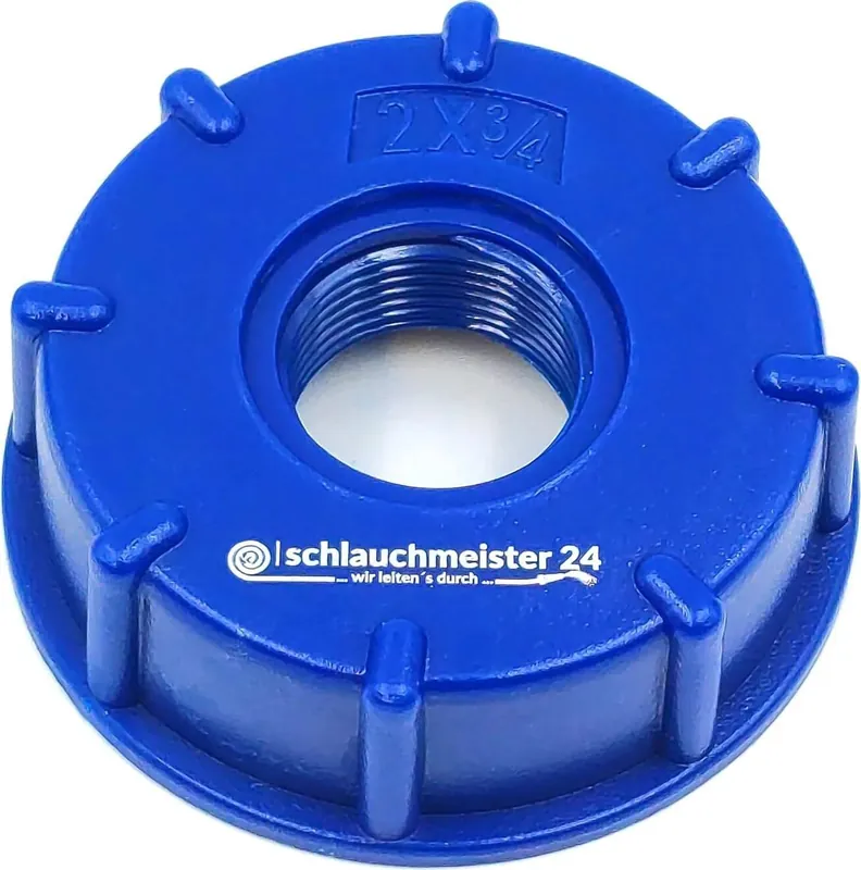 Sale IBC Adapter Kappe S60x6 Grobgewinde 3/4" Innengewinde Kunststoff blau