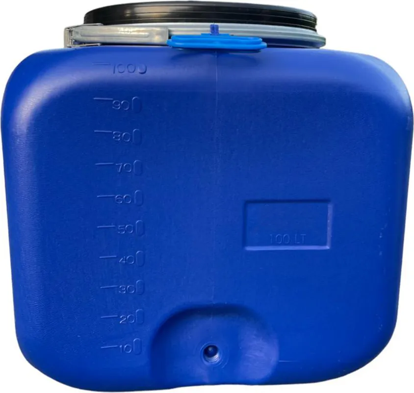 Knallerangebot Weithalsfass Futtertonne Fasssilage Regen Fass Gepäcktonne 100l mit Metallring blau