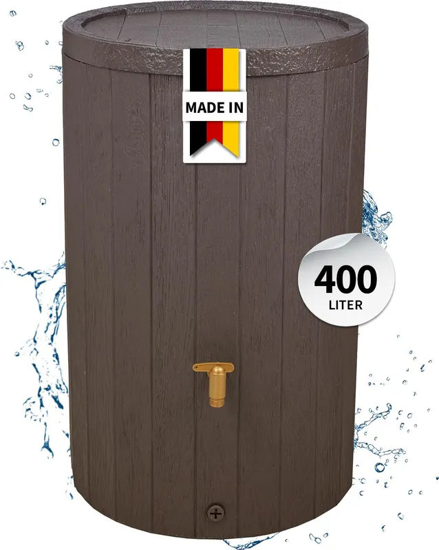 4rain MADERA Regentonne 400 Liter braun Beliebt