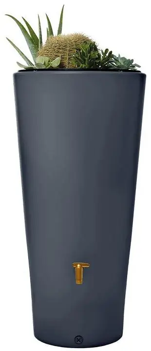 Must-Have 4rain VASO 2in1 Regenspeicher 220 L, graphite grey mit integrierter Pflanzschale; 295640