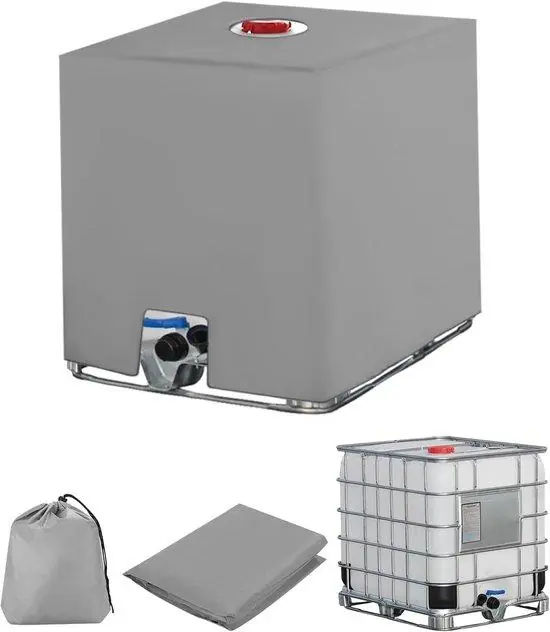Famanu IBC Tankabdeckung 1000L UV-Schutzfolie Regenwassertank grau Kracherpreis