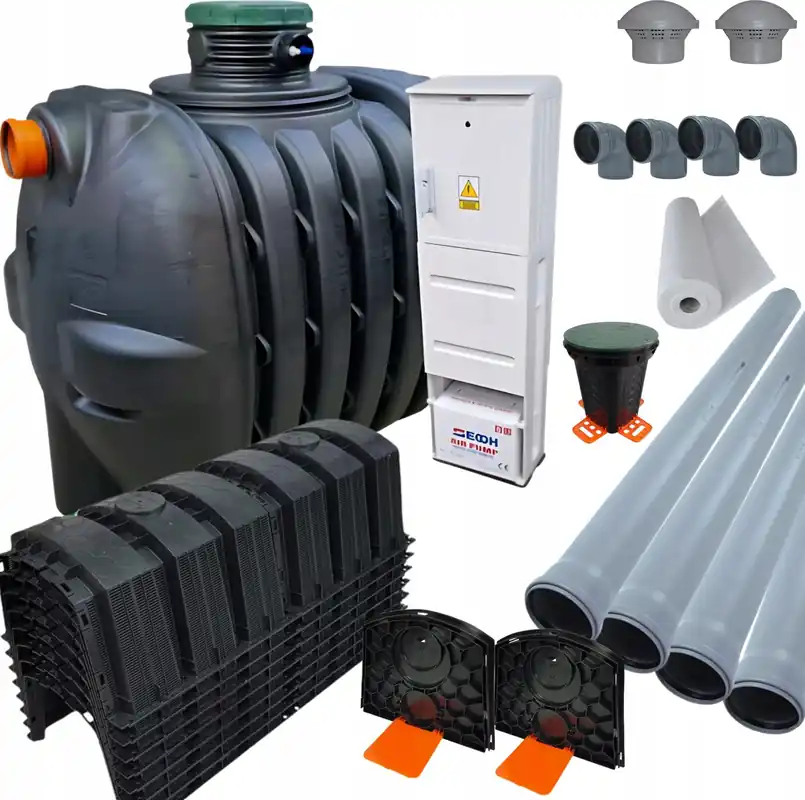 Aquabin Kläranlage OPTIMAX 4 SBR 2000L 4 Personen Komplett-Set EN12566 Zertifiziert