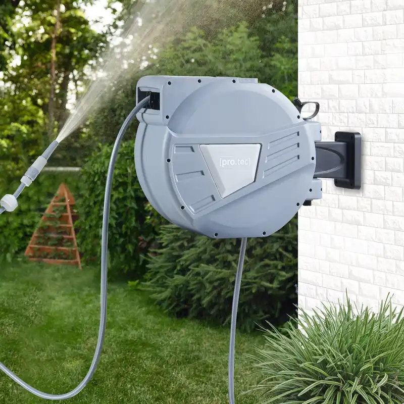 Saisonangebot Wand-Schlauchtrommel ‘Amersfoort’ für 30m Schlauch automatisch Grau