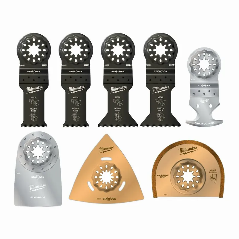 Milwaukee Milwaukee Multitool Starlock Zubehör-Set Renovierung (8-teiliges Set) Finale Aktion