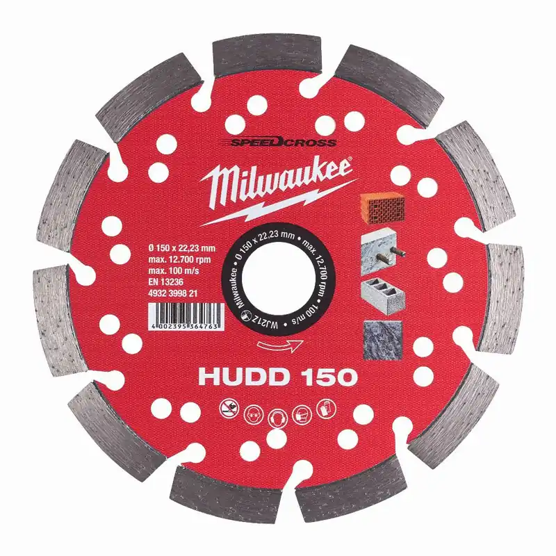 Expressversand Milwaukee Milwaukee Speedcross Diamanttrennscheibe HUDD 150 mm (für harte Materialien)