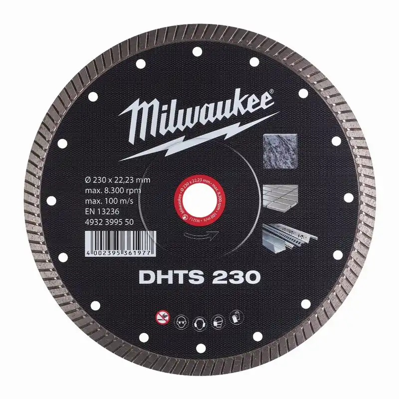 Milwaukee Milwaukee Diamanttrennscheibe DHTS 230 mm (Hart, dünn, geschlossen) Nur Heute