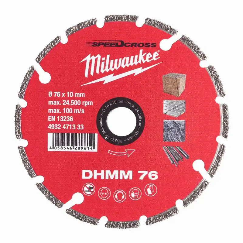 Garantierte Lieferung Milwaukee Milwaukee Diamanttrennscheibe DHMM 76 mm (für Stahl, Holz, Kunststoff, Gipskarton, Porzellan)