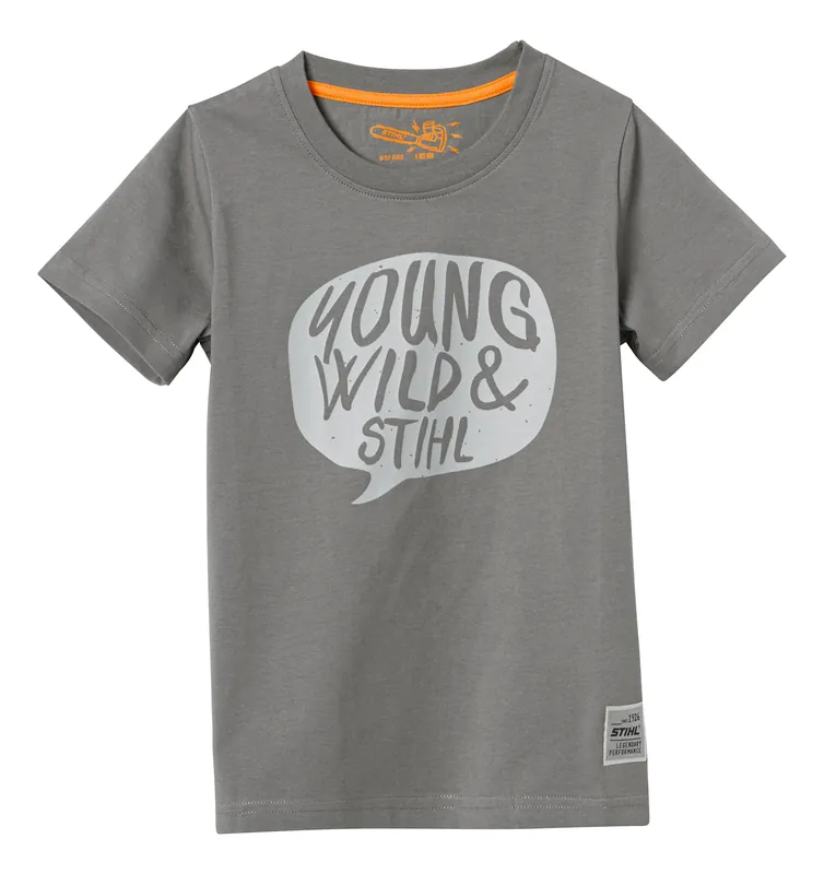 Bestseller STIHL T-Shirt "young,wild"grau Gr110-116
