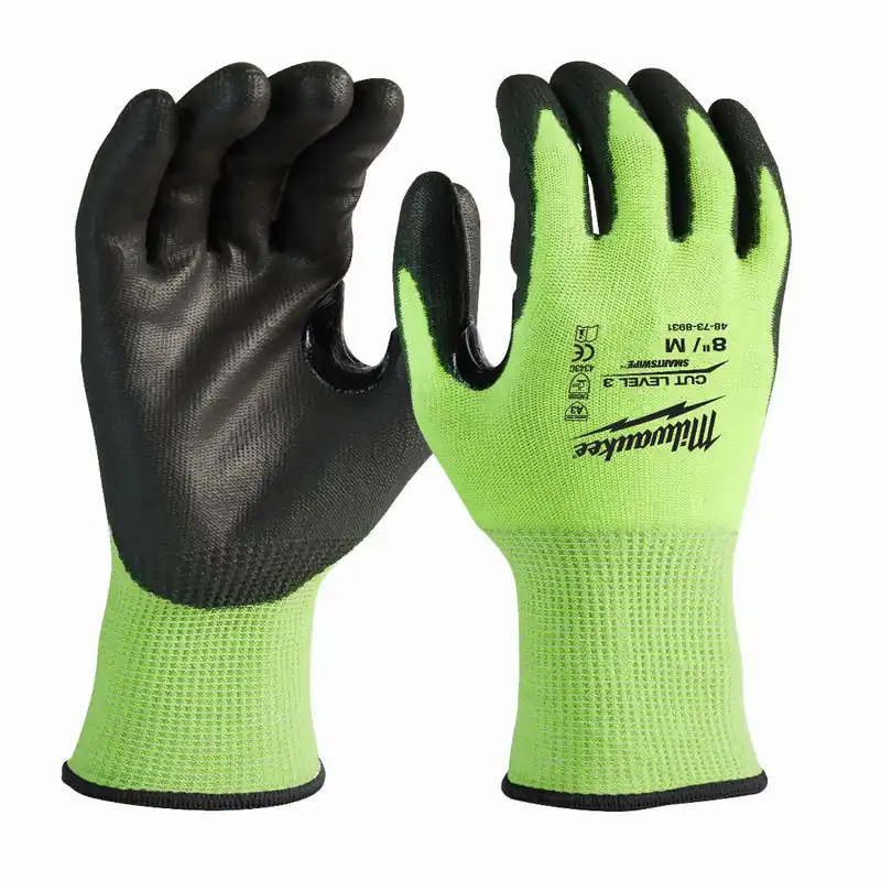 Sichere Zahlung Milwaukee Milwaukee Hi-Vis Schnittschutzhandschuhe Klasse 3/C (Größe 8 (M))