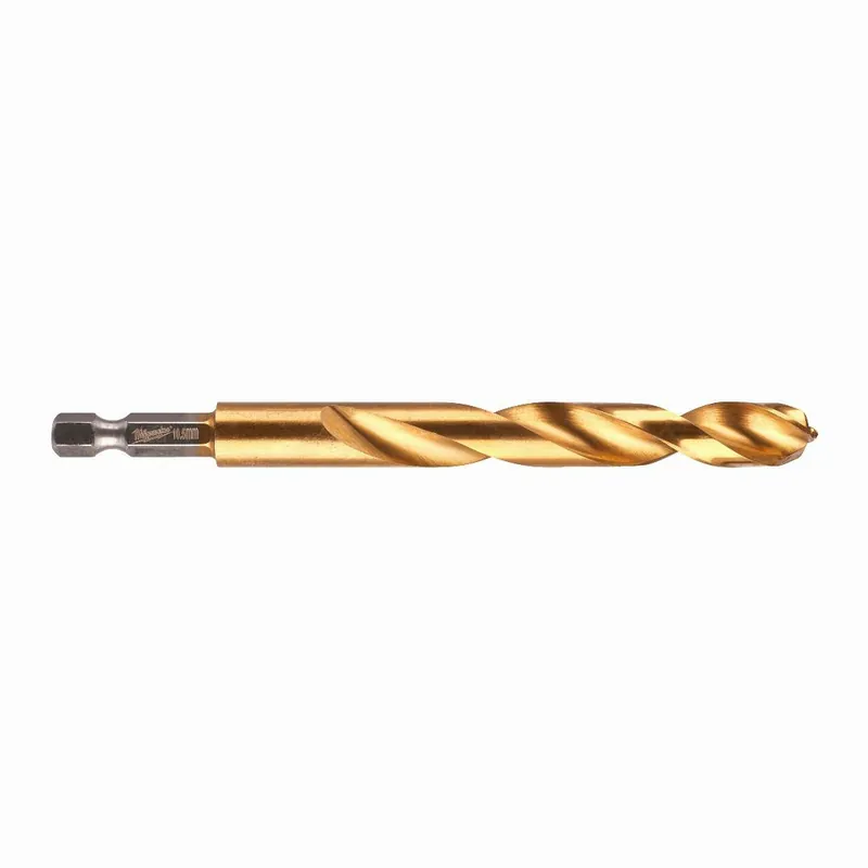 Neuheit Milwaukee Milwaukee SHOCKWAVE Metallbohrer HSS-G RED HEX Titan 1/4 " (10,5 x 122 mm)