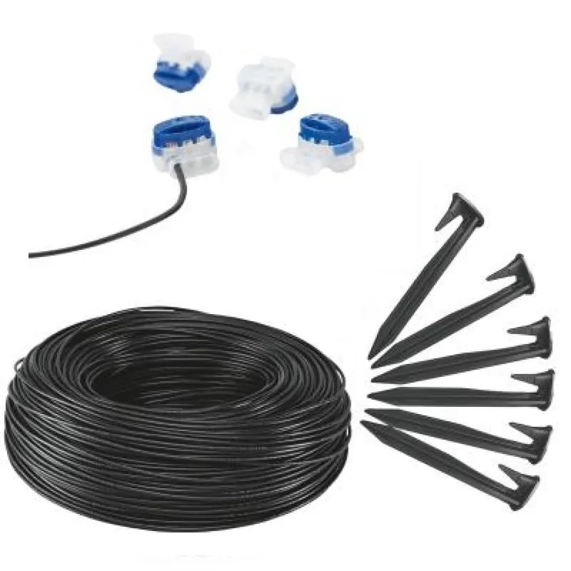 Begrenztes Angebot Verlegeset 2 (2 x Schleifenkabel 150 m, Bodennägel 90 St., 10 x Kabelverbinder)
