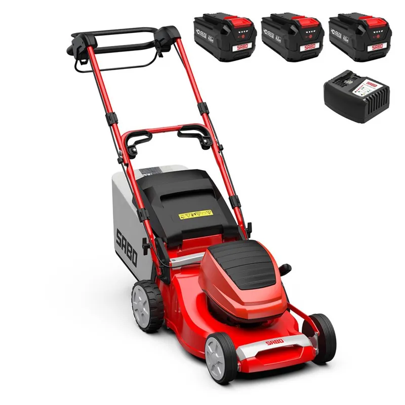 Akku-Rasenmäher 43-ACCU VARIO Aktionsset - inkl. 3x 4 Ah Akku und Schnelllader Mega-Angebot